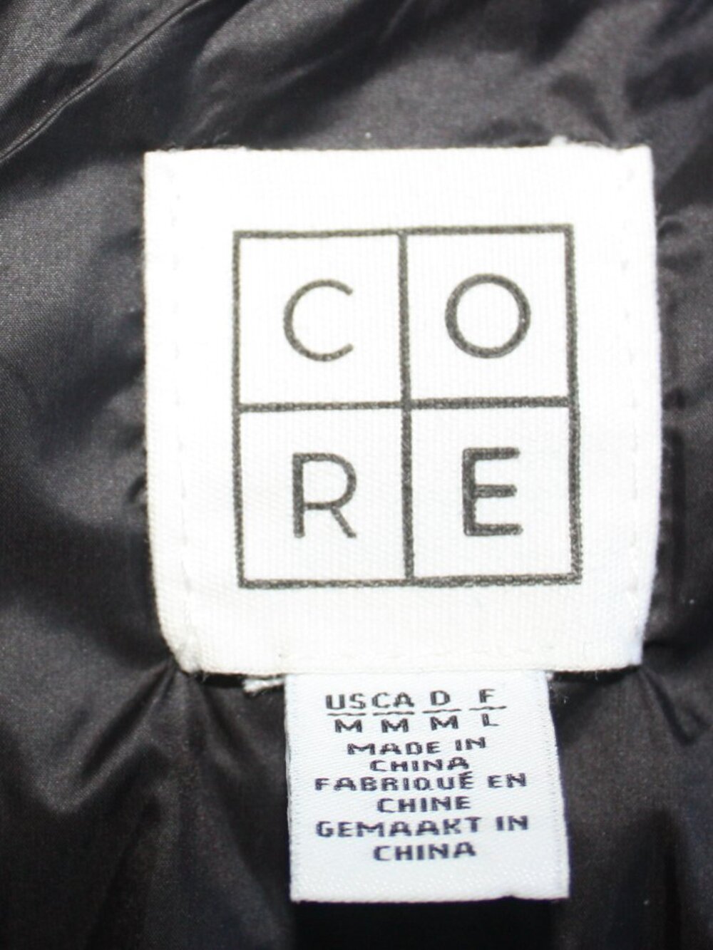 CORE Black Lightweight Puffer Jacket Women's Medium Full Zip - Picture 4 of 8